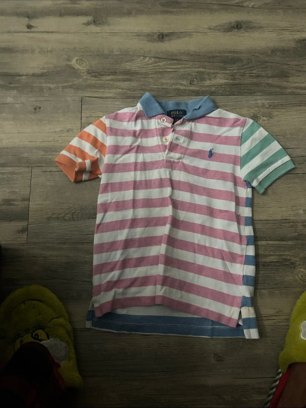 Ralph Lauren Kids Pastel Multi-Striped Polo - Pink, Blue, Green, Orange